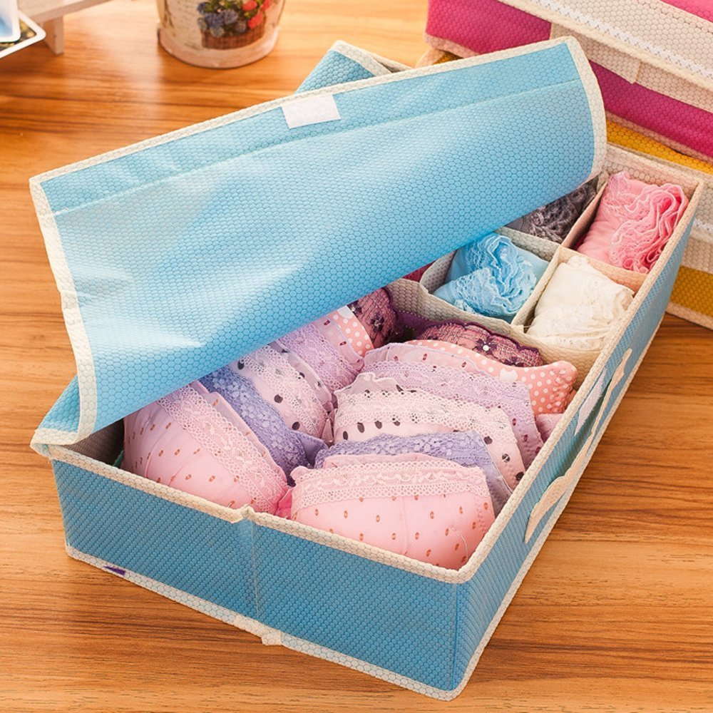 Innerwear Organizer 15+1 Compartment Non-Smell Non Woven Foldable Fabric Storage Box for Closet