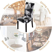 Elastic Chair Cover Stretch-Black Triangle