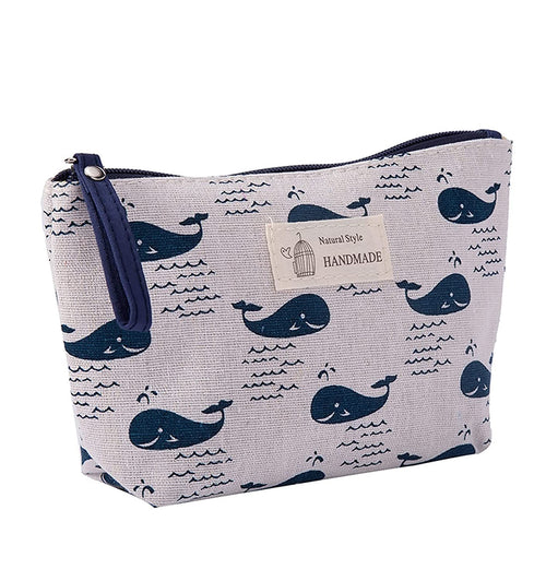 Canvas Cosmetic Bags Printed Makeup Bag