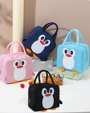 Penguin Printed Insulated Reusable Lunch Bag Tote Bag