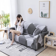 Universal Elastic Sofa Cover (Grey Dark Prism)