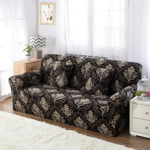 Universal Sofa Cover (Black/Brown Motif)