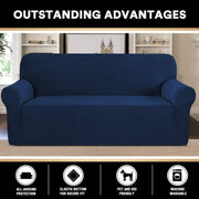 Jacquard Sofa Slipcover - Dark Blue