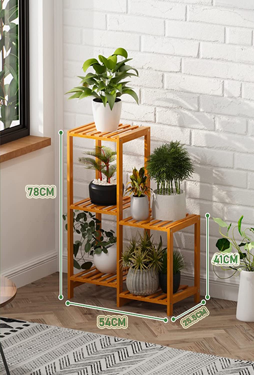 Wooden Plant Stands for Indoor Plants - brown