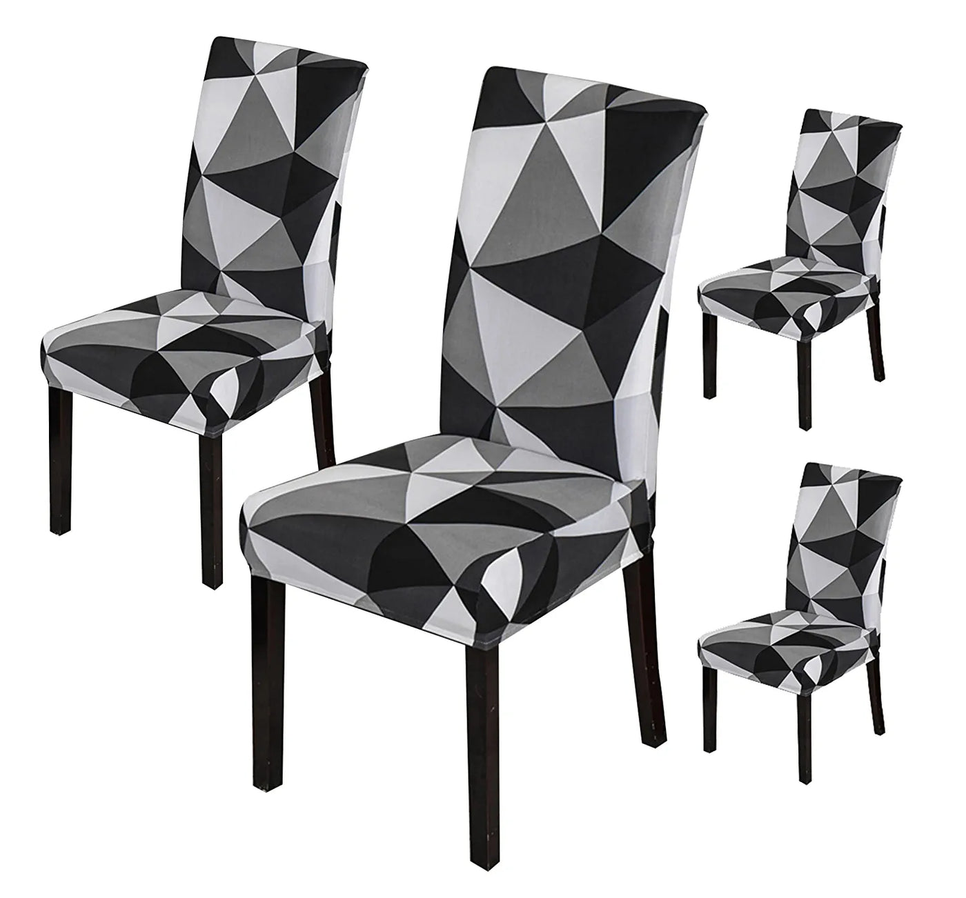 Elastic Chair Cover Stretch-Black Triangle