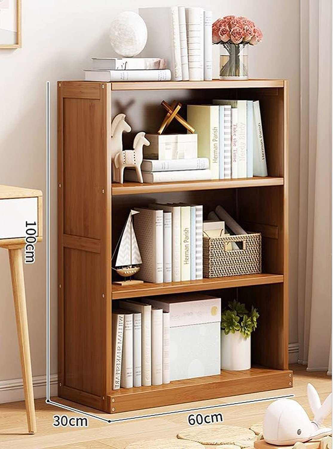 3 Layer Wooden Bookshelf (DIY-DO-IT-Yourself Rack, 60x30x100cm)