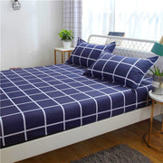 Fitted Bed Sheet - Blue Check