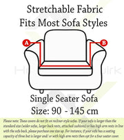 Universal Elastic Sofa Cover (Blue Demask)