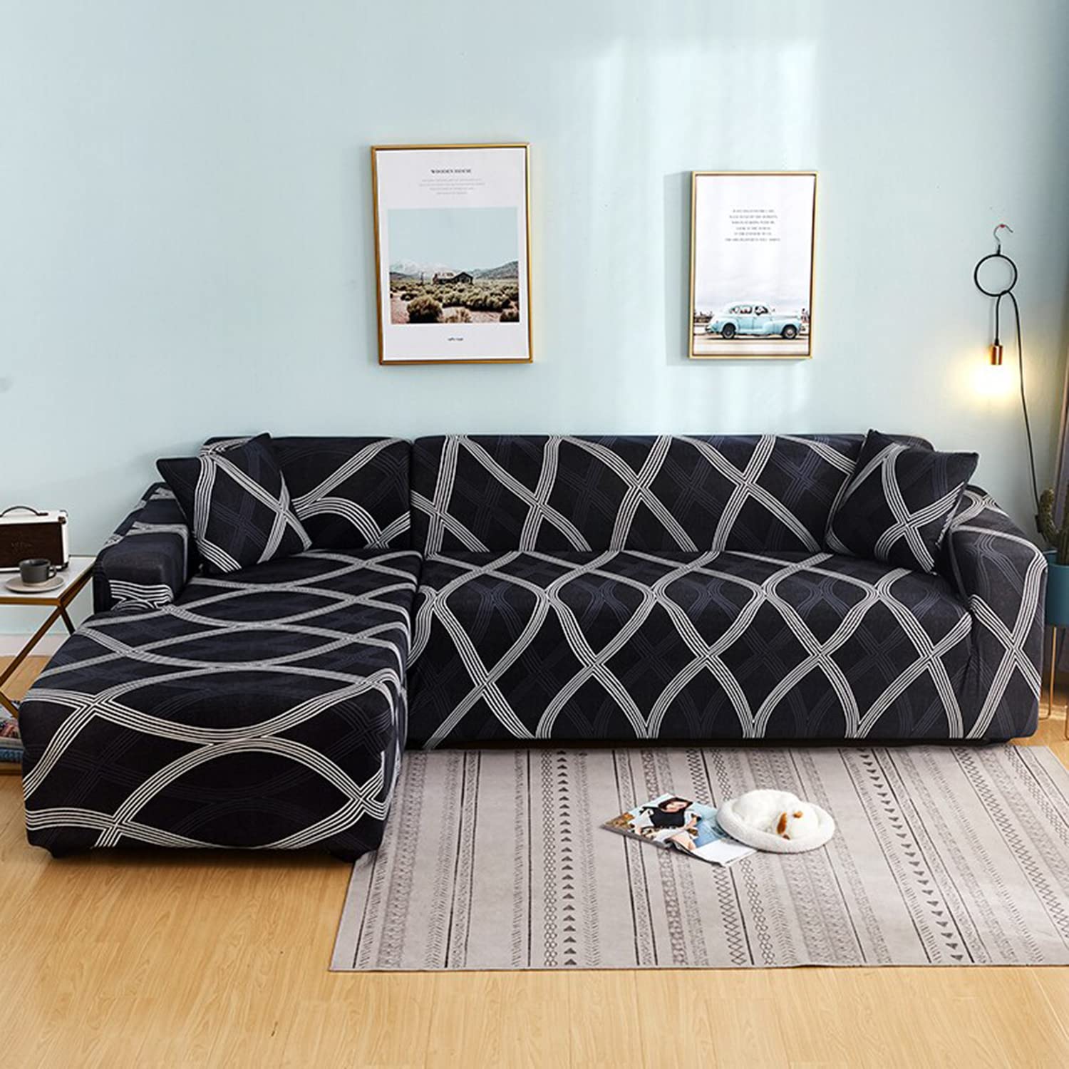 Universal Elastic Sofa Cover (Fossil Grey)