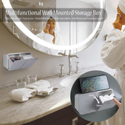 Q-tip Holder Wall Mounted for Cotton Swabs - Grey