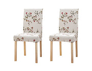 Printed Chair Cover - Beige Tulip