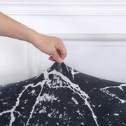Printed Sofa Cover - Black Marble