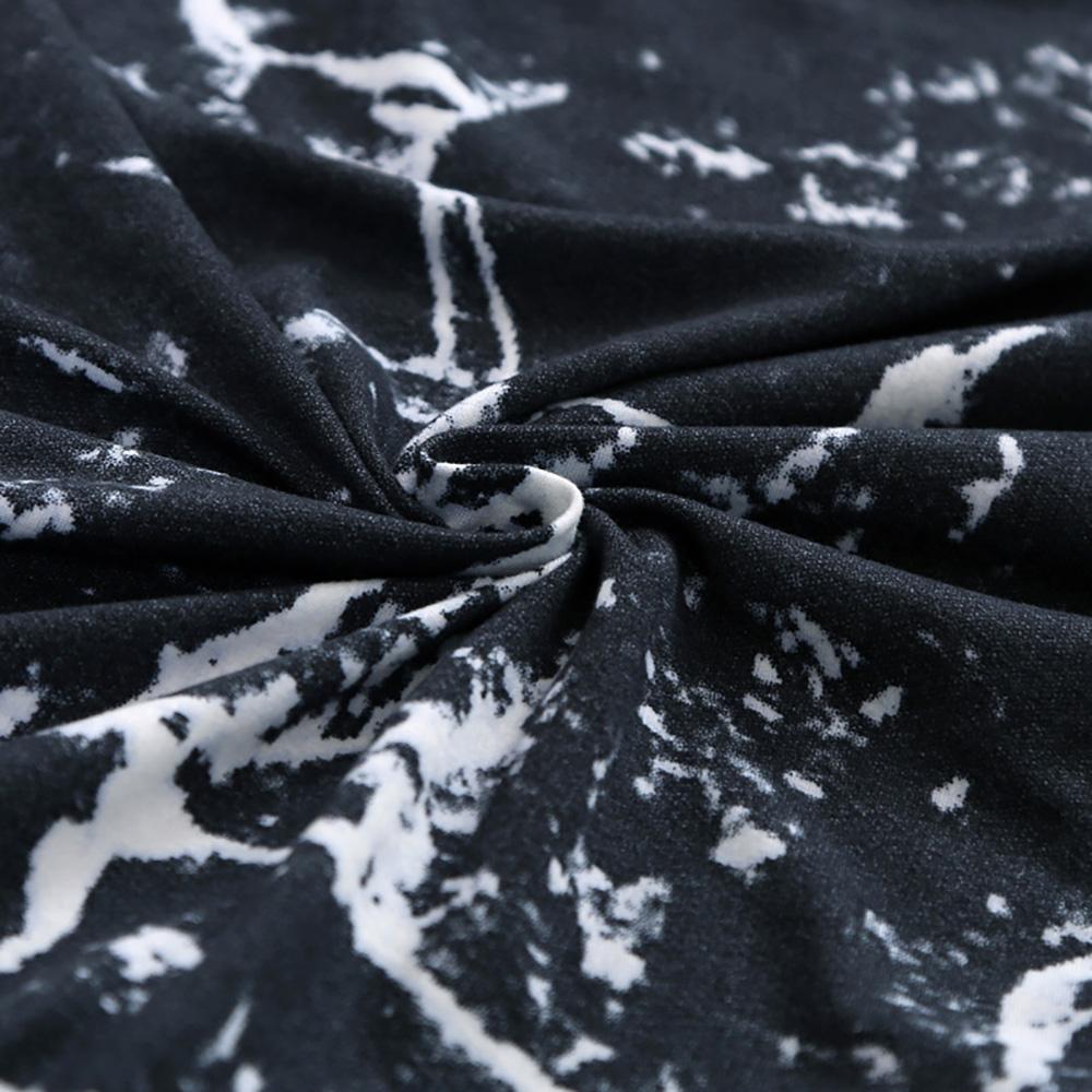 Printed Sofa Cover - Black Marble