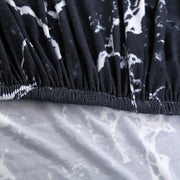 Printed Sofa Cover - Black Marble