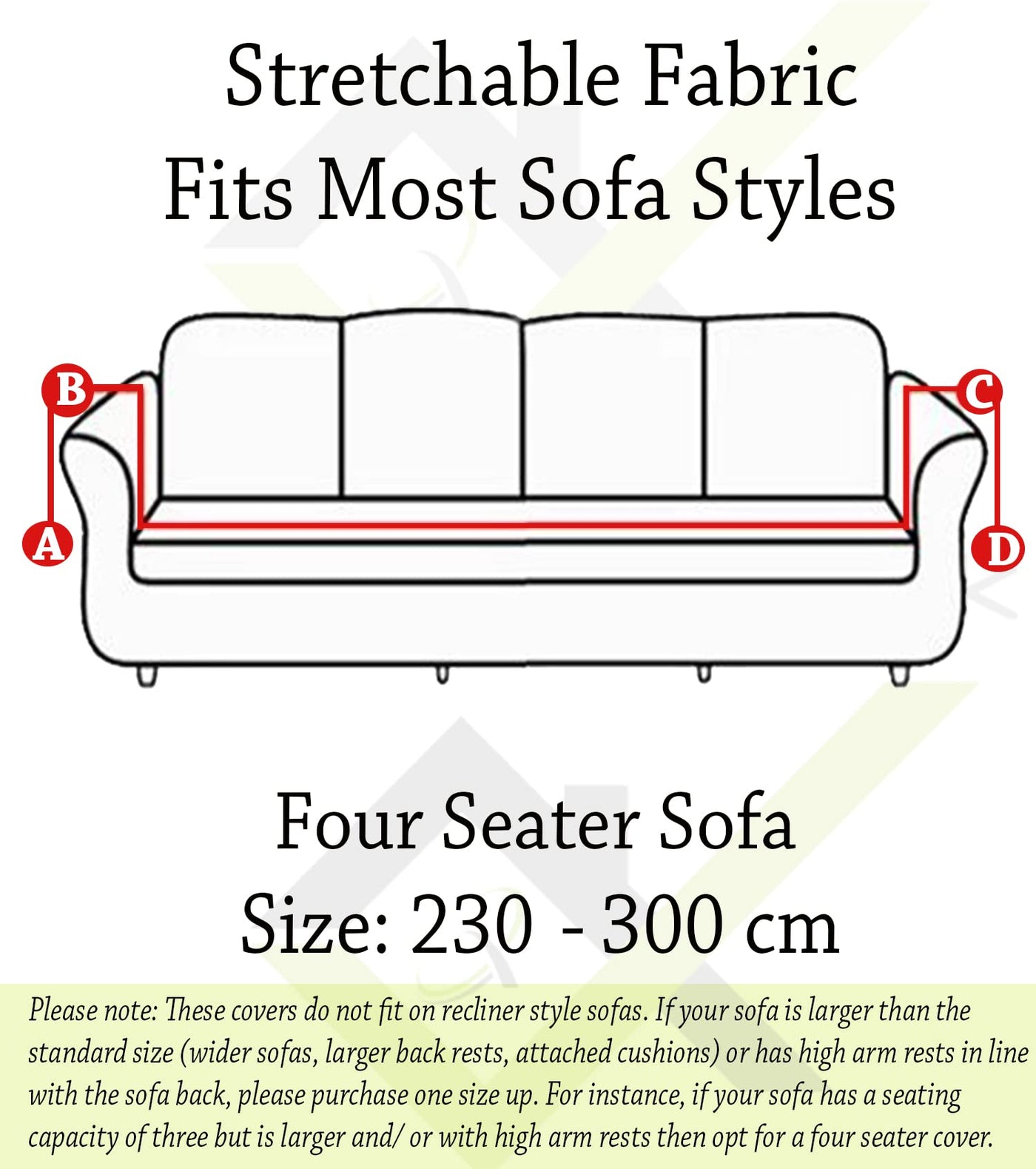 Universal ElastiC Sofa Cover (Beige Line)