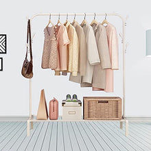 Metal Garment Rack with Top Rod and Lower Storage Shelf Clothes Rack 6 Hooks(150x117cm)