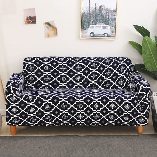 Universal Elastic Sofa Cover (Jaipur Blue)