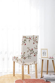 Printed Chair Cover - Beige Tulip