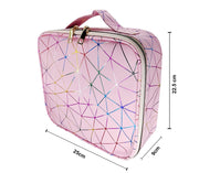 Cosmetic Storage Case with Adjustable Compartment (Pink Diamond)