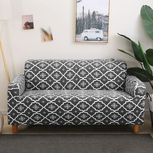 Universal Elastic Sofa Cover (Jaipur Grey)