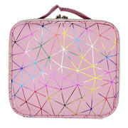 Cosmetic Storage Case with Adjustable Compartment (Pink Diamond)