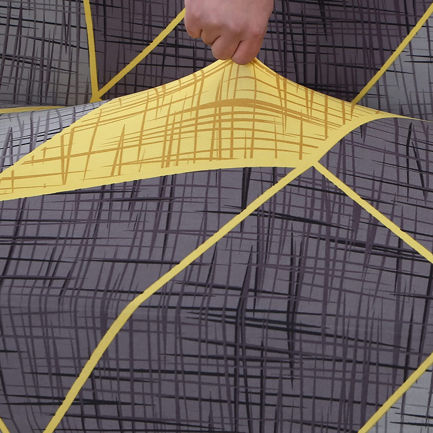 Universal Elastic Sofa Cover (Grey Yellow Prism)