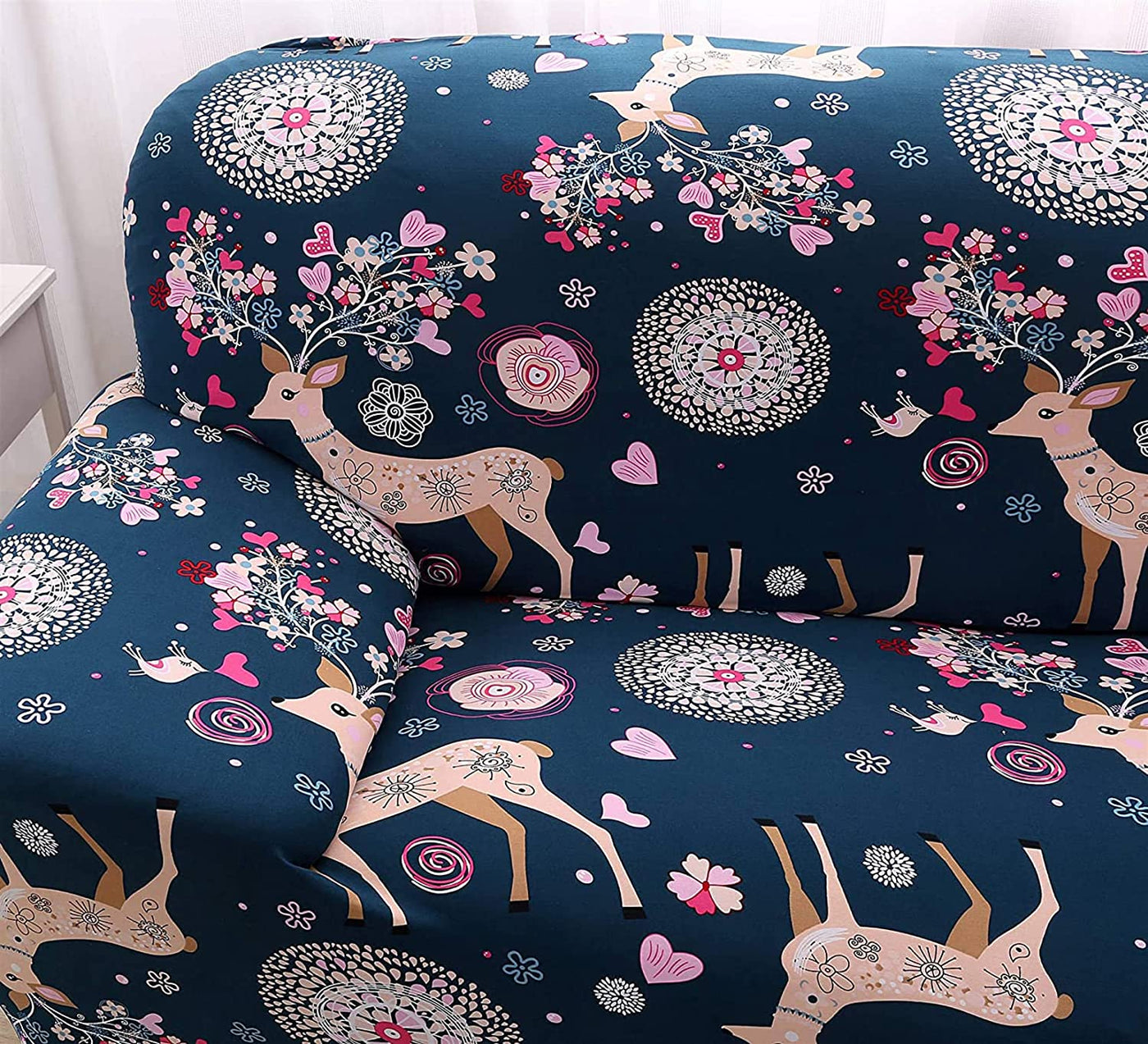 Universal Elastic Sofa Cover (Blue Deer)