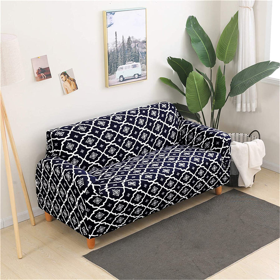 Universal Elastic Sofa Cover (Jaipur Blue)