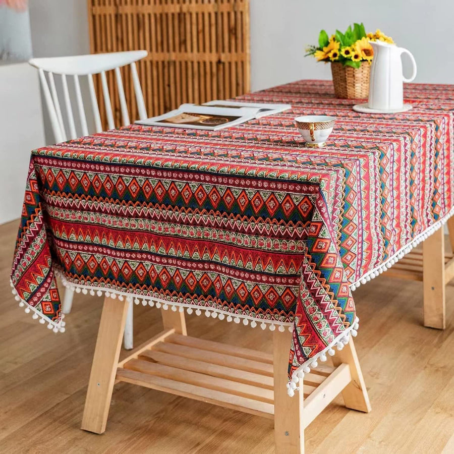 Rectangle Tablecloth Cotton Linen Table