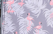 Cosmetic Storage Case with Adjustable Compartment (Grey Flamingo)