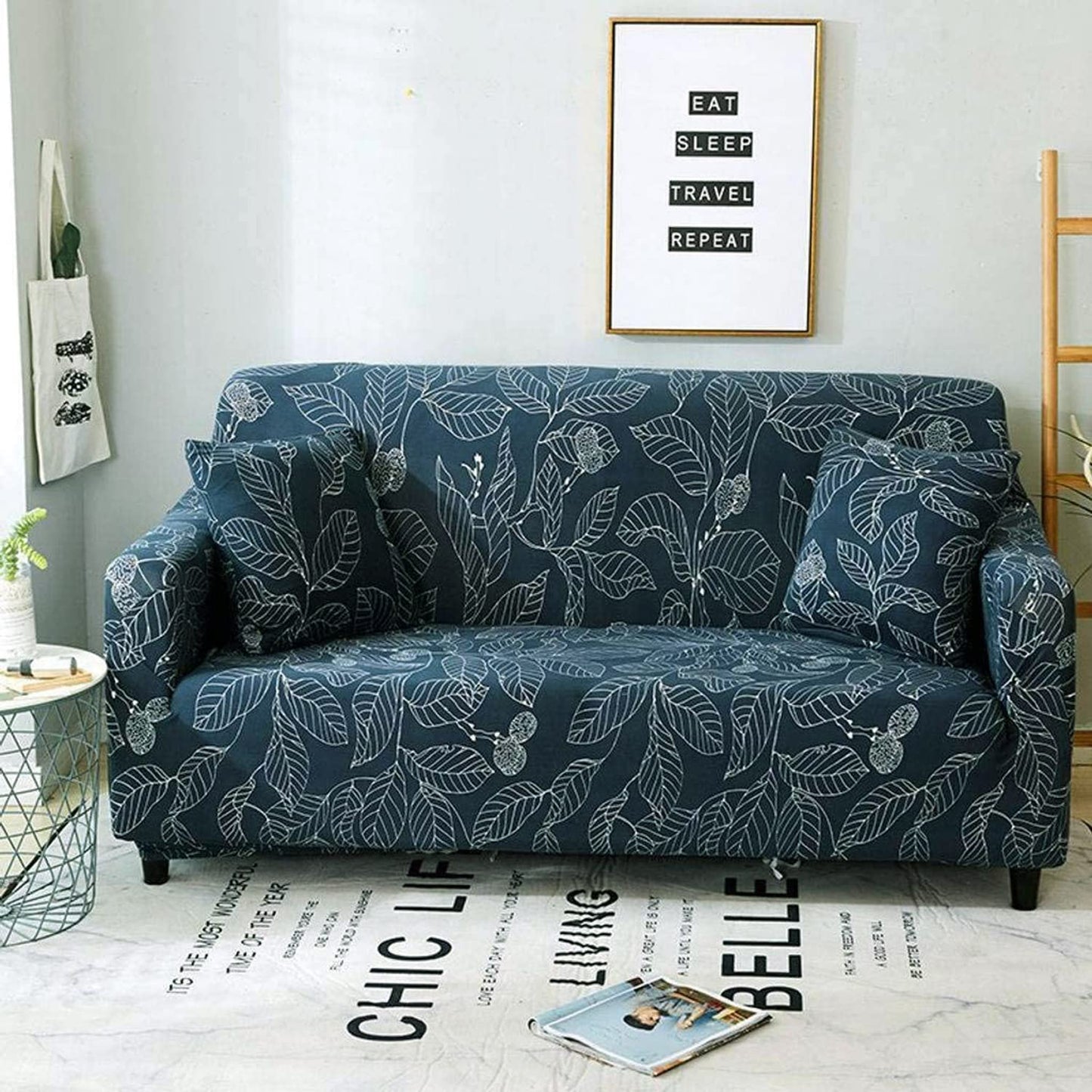 Universal Elastic Sofa Cover (Blue Ash)