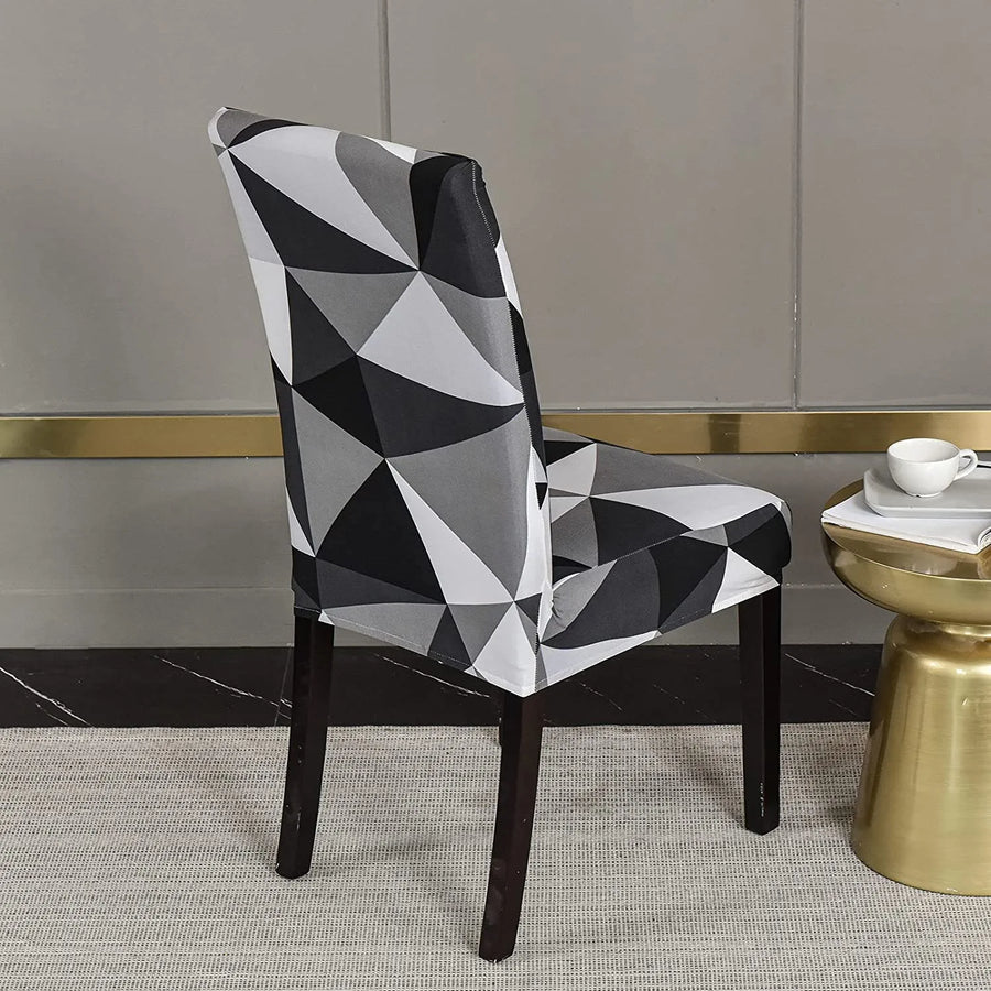 Elastic Chair Cover Stretch-Black Triangle