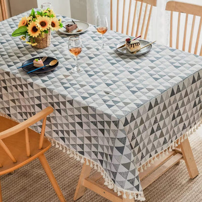 Rectangle Tablecloth Cotton Linen Table