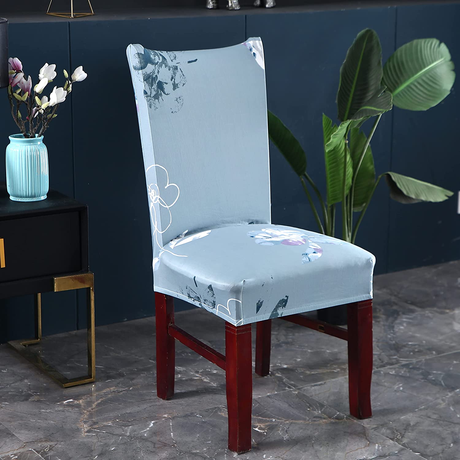 Elastic Chair Cover(Green Pearly Grey)