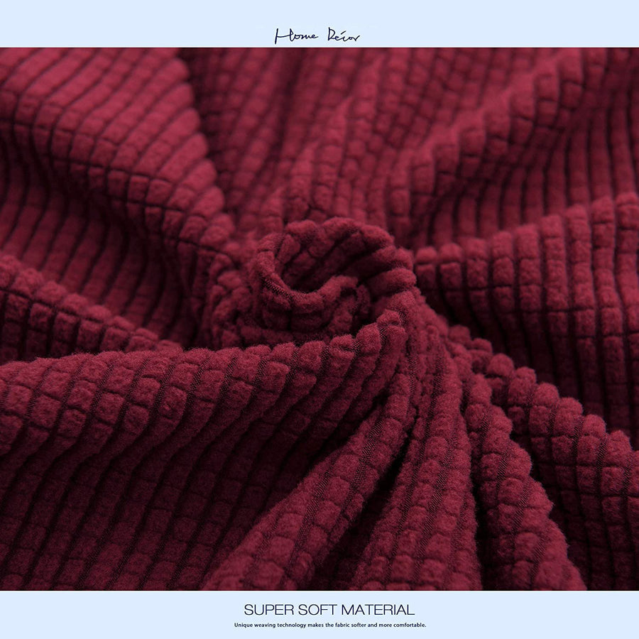 Jacquard Sofa Slipcover - Wine