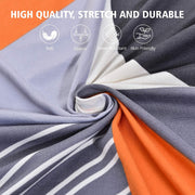Universal Elastic Sofa Cover(Grey/Orange Abstract)