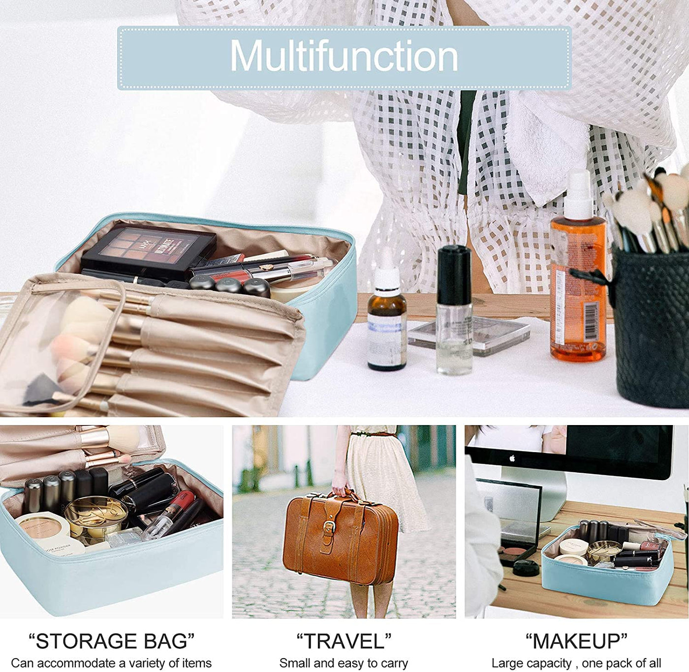 Makeup Bag Cosmetic Bag for Women Cosmetic Travel Makeup Bag