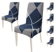 Elastic Chair Cover (Checkerplaid Blue)