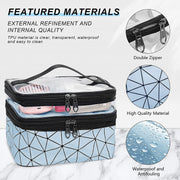 Makeup Bags Double Layer Travel Cosmetic Cases