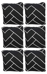 Printed Sofa Cover - Black Herringbone