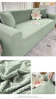 Universal Polar Fleece 220 GSM Fabric Sofa Cover(Pastel Green)