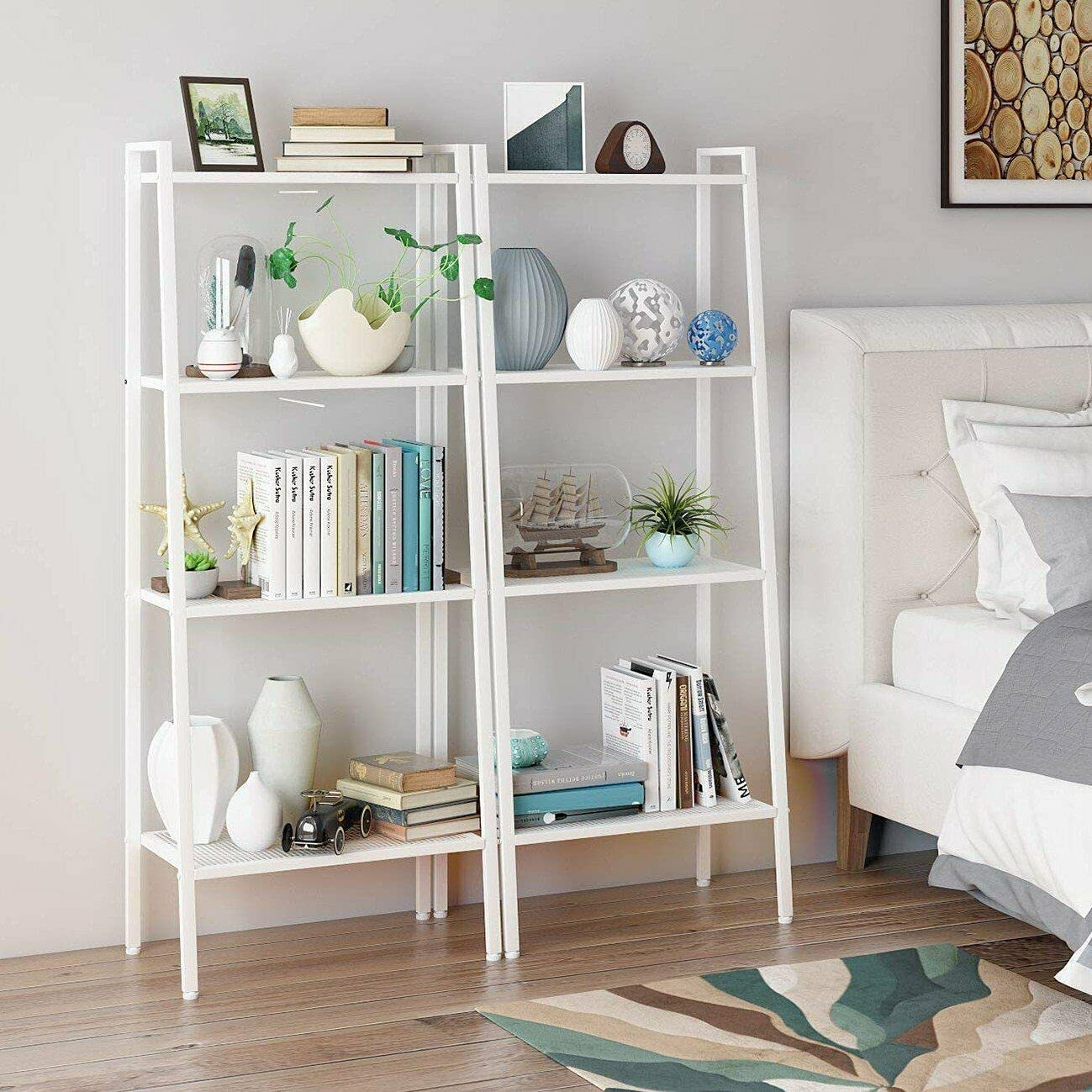 Ladder Shelf 4-Tier Bookshelf/Plant/Flower Stand Storage Rack Organizer Modern Shelves (148x60x35cm)