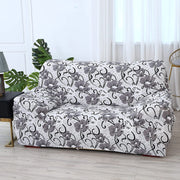 Universal Sofa Slipcover (White Grey Flower)