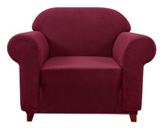 Jacquard Sofa Slipcover - Wine