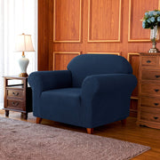 Jacquard Sofa Slipcover - Dark Blue