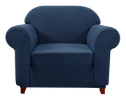 Jacquard Sofa Slipcover - Dark Blue