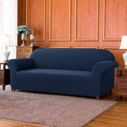 Jacquard Sofa Slipcover - Dark Blue