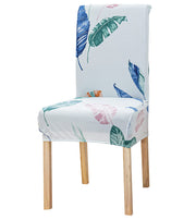 Printed Chair Cover - Light Blue Tropical