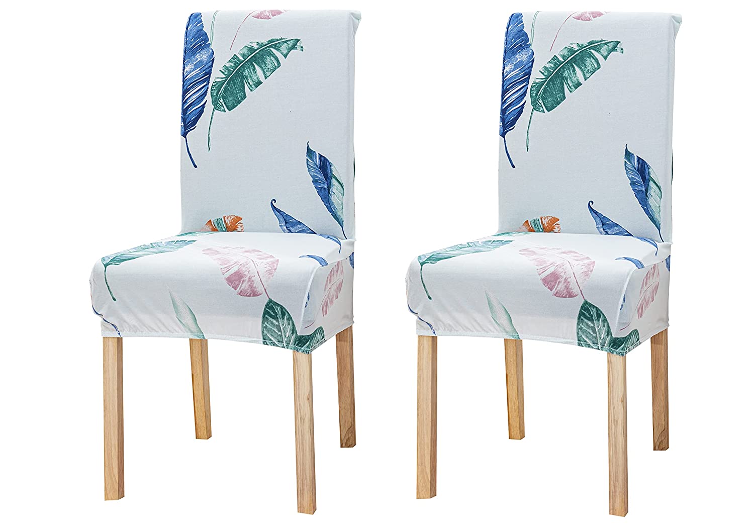 Printed Chair Cover - Light Blue Tropical