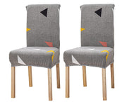 Printed Chair Cover -  Grey Trio